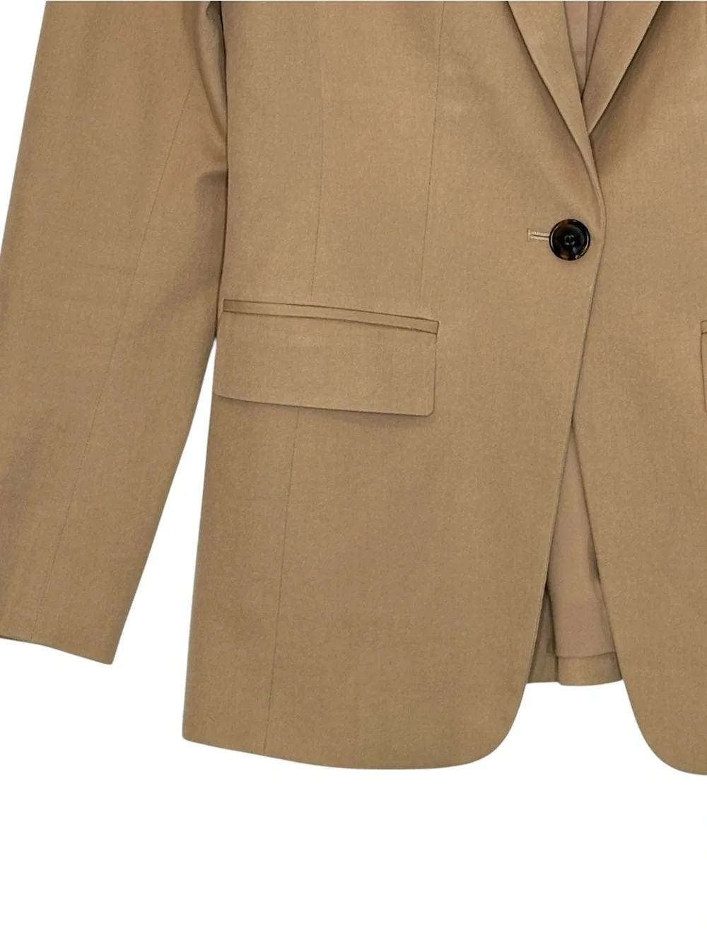 Ann Taylor Tan Fitted Long Blazer NWOT | 6